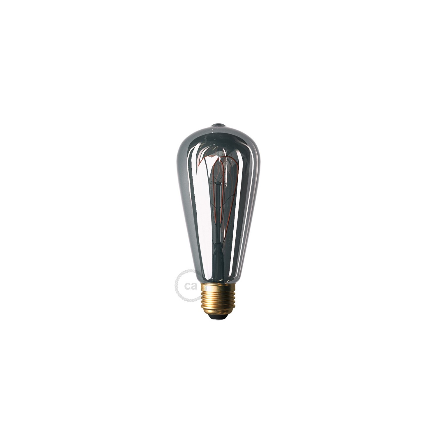 Smoky LED-ljuskälla - Edison ST64 böjd dubbelloopglödtråd - 5W E27 dimbar 2000K
