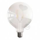 LED ljuskälla Guld - Glob G125 med Spriralformat Filament -Tattoo Lamp® Cuore 4W E27 2700K