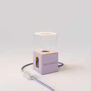 Lampada da tavolo Cubetto "Buonanotte fiorellino" con lampadina Ghost - Santomanifesto