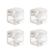 Set 4 Cube Clip Trasparente - Mini fissaggio a parete per cavo tessile