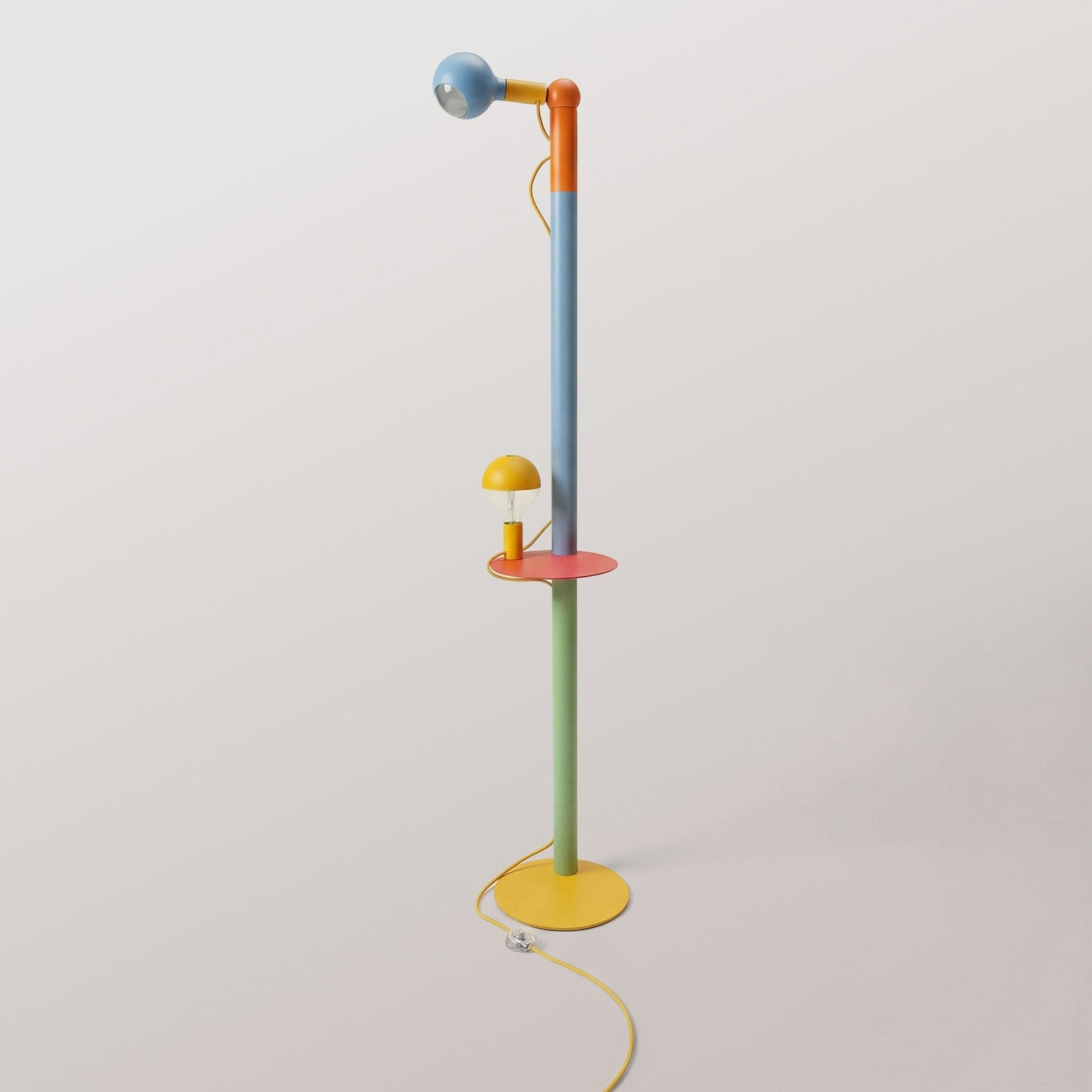 Rocco XXL - Lampada da terra multicolor con spina UK e lampadina Maria e Camo