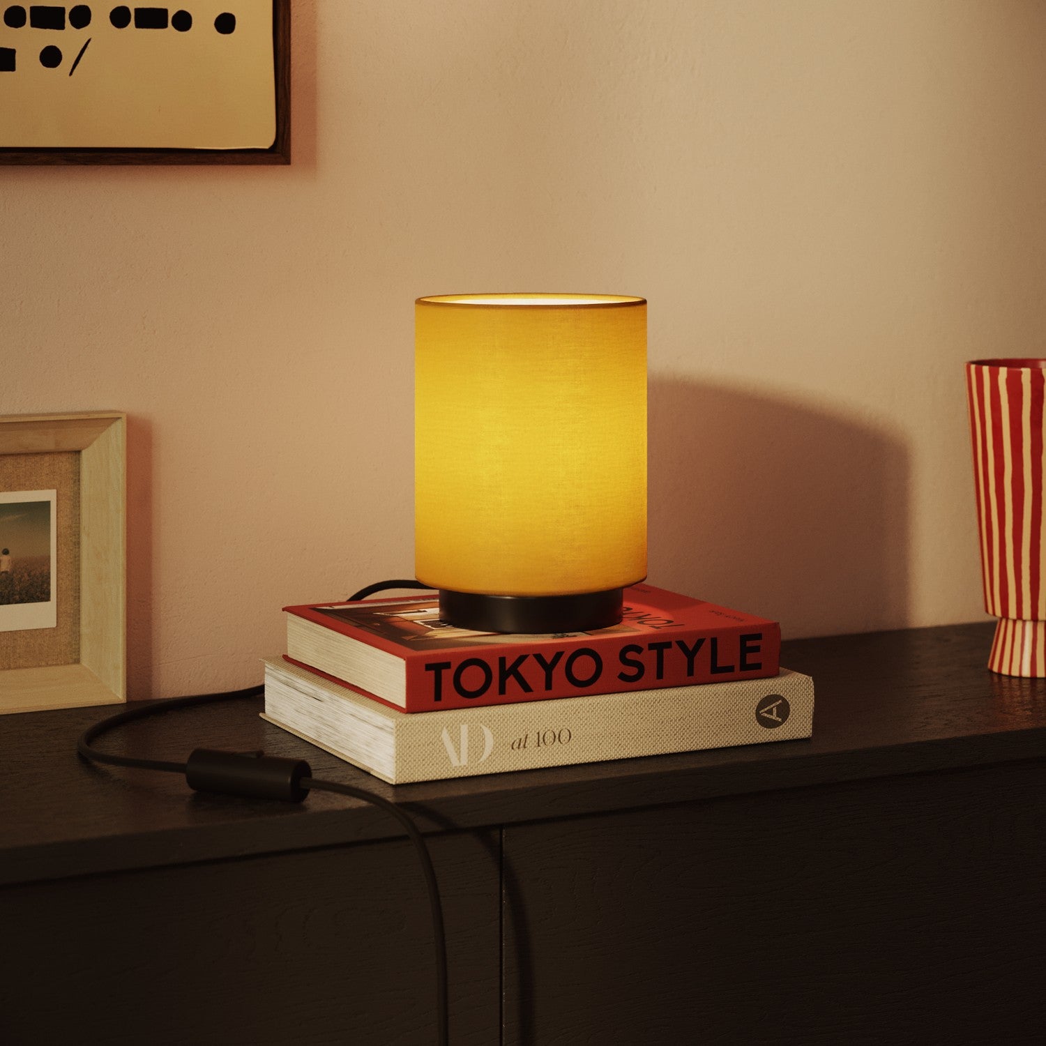 Paralume Cilindro S in tessuto con attacco E27 - Made in Italy - Arenal Oro