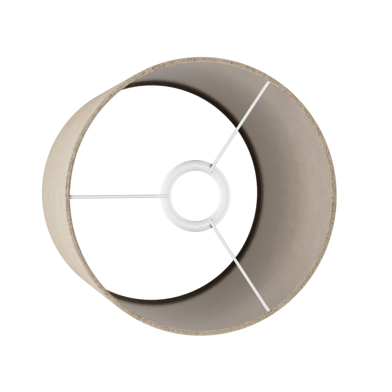 Paralume Cilindro M in tessuto con attacco E27 - Made in Italy - Lana Beige