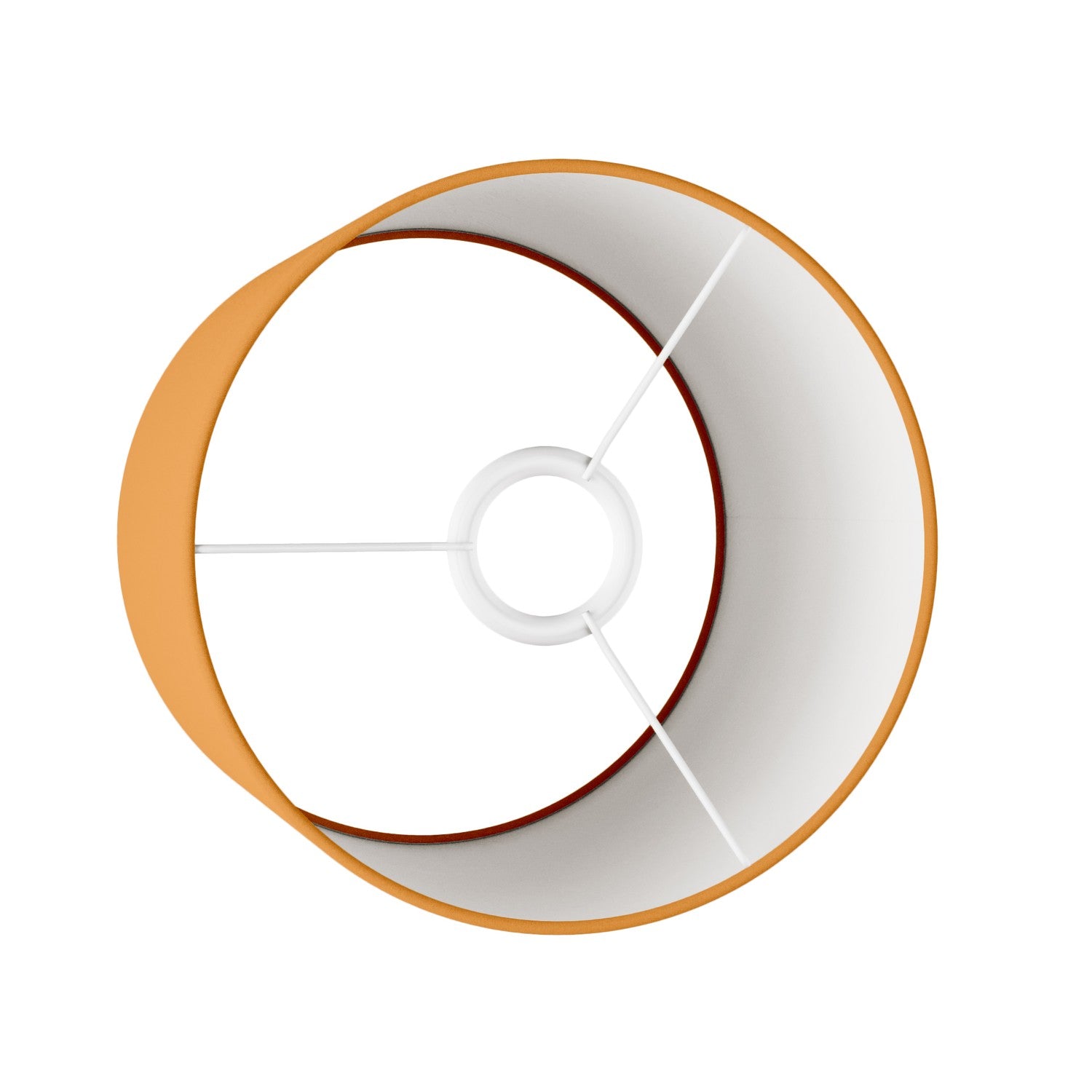 Paralume Cilindro M in tessuto con attacco E27 - Made in Italy - Teletta Mandarino