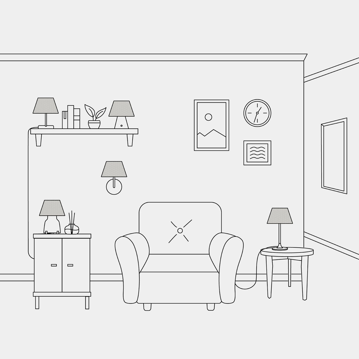 Paralume Impero S con attacco E27 per lampada da tavolo o applique - Made in Italy - Lana Grigio Chiaro