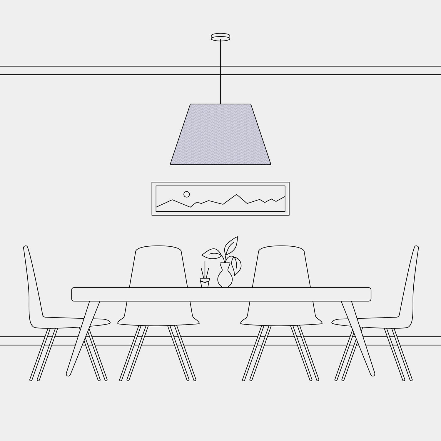 Paralume Impero L per sospensione con attacco E27 - Made in Italy - Teletta Lilla