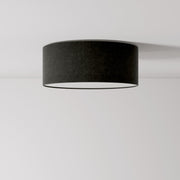 Plafoniera in tessuto Small - Made in Italy - Lana Grigio Scuro