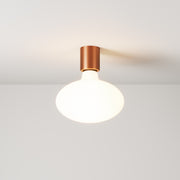 Vägglampa i metall med LED-lampa Ellipse med porslinseffekt - Satin-koppar