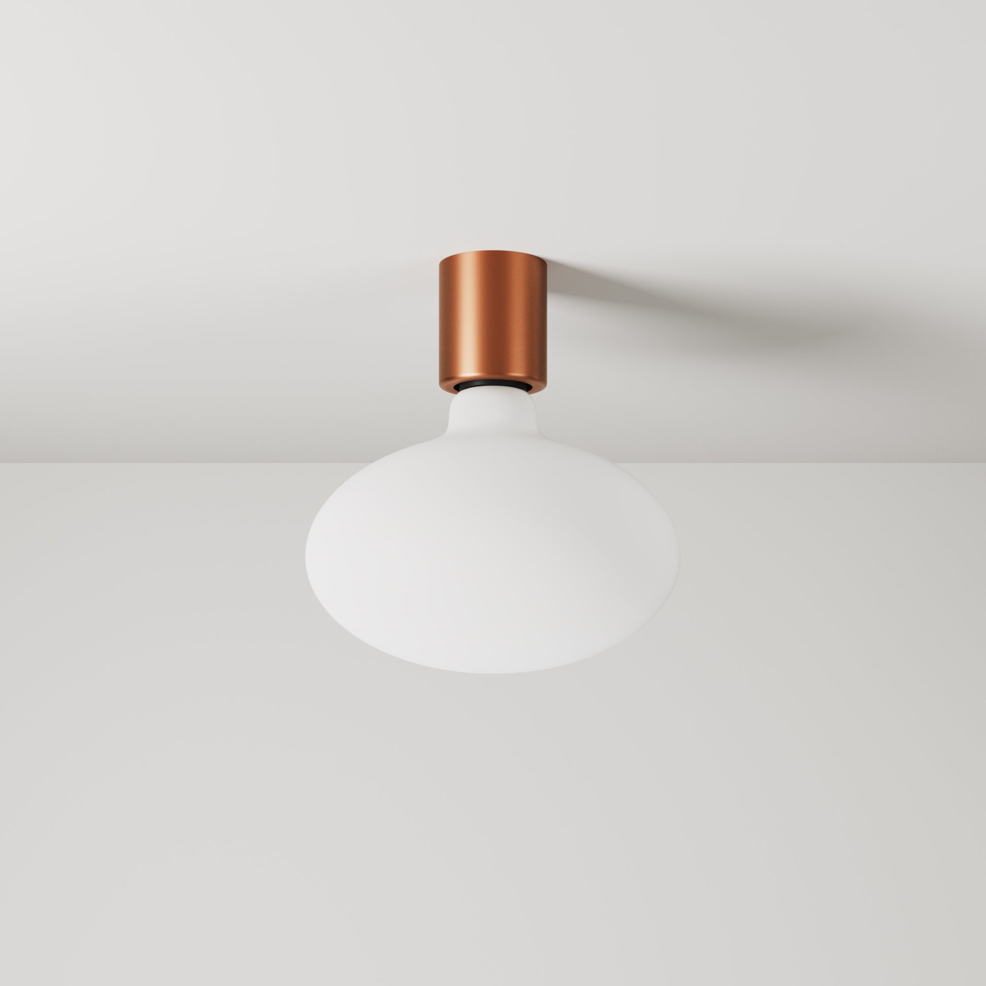 Vägglampa i metall med LED-lampa Ellipse med porslinseffekt - Satin-koppar