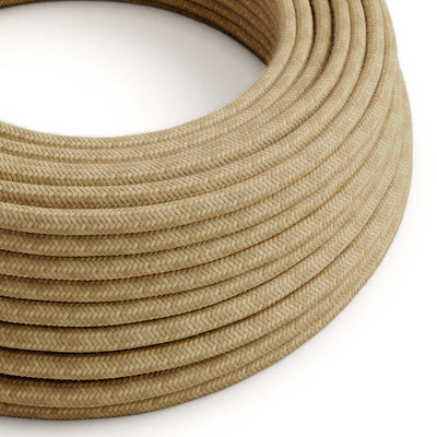 Textilsladd för utomhus, rund, klädd i jute SN06 - kompatibel med Eiva Outdoor IP65