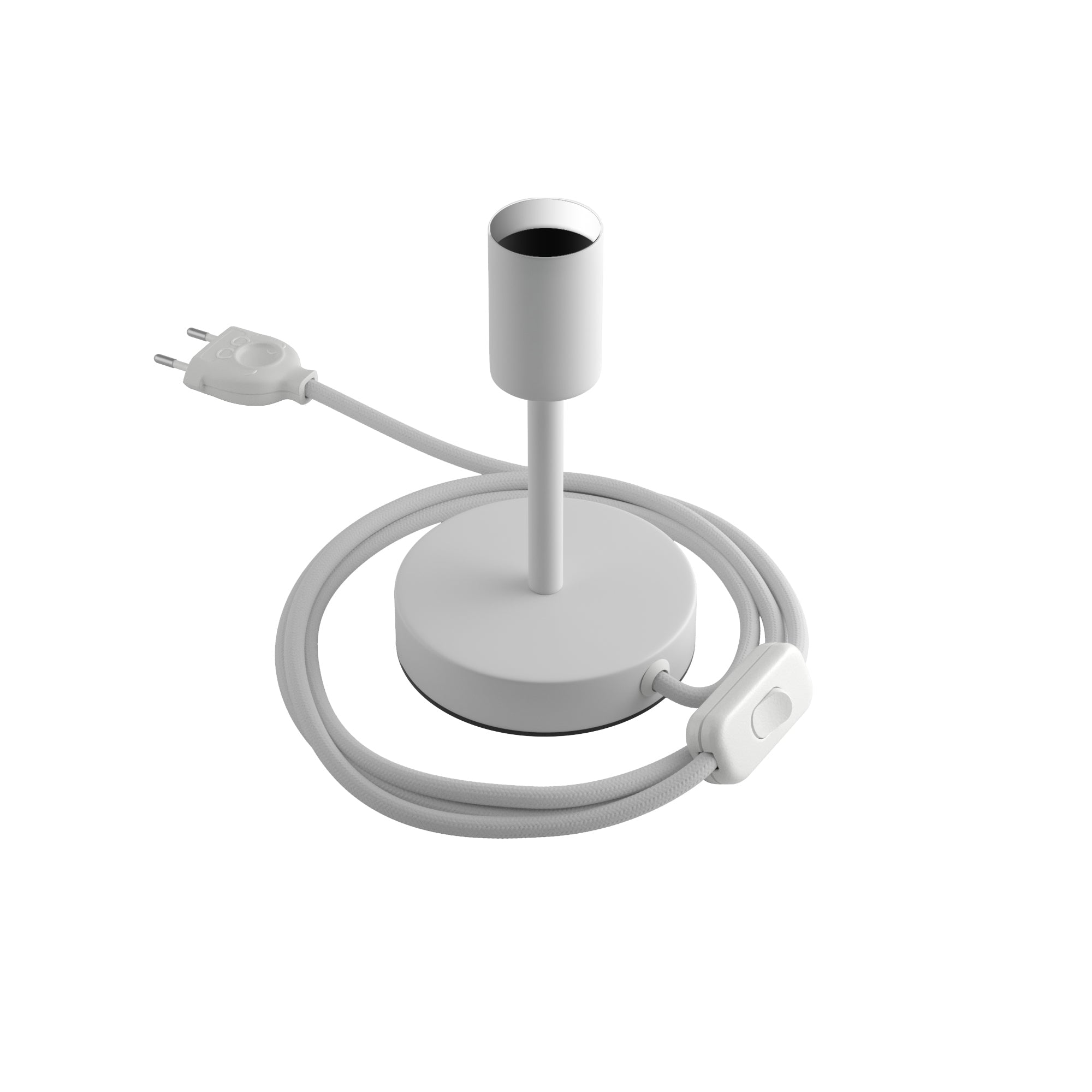 Alzaluce - Lampada da tavolo in metallo - Bianco opaco 10 cm