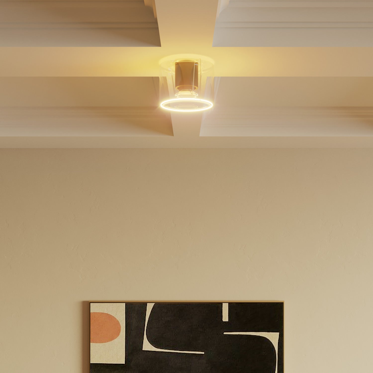 Applique con lampadina Ghost mini trasparente - Nero