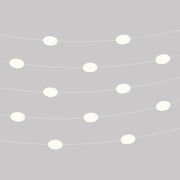 Catena luminosa 12 punti luce da esterno IP67 Bianco sabbia - Marina12