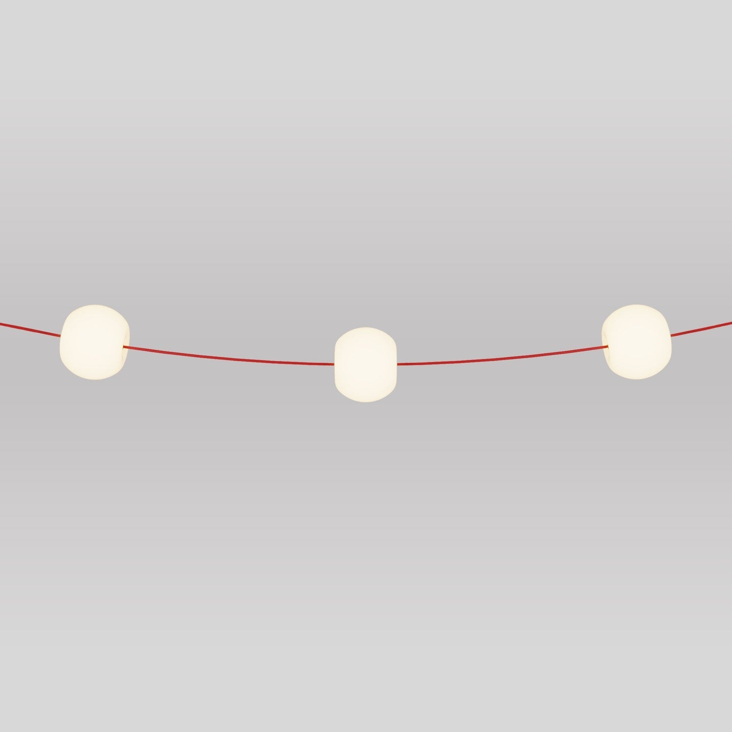 Catena luminosa 3 punti luce da esterno IP67 Rosso Stella Marina - Marina3 Cherry