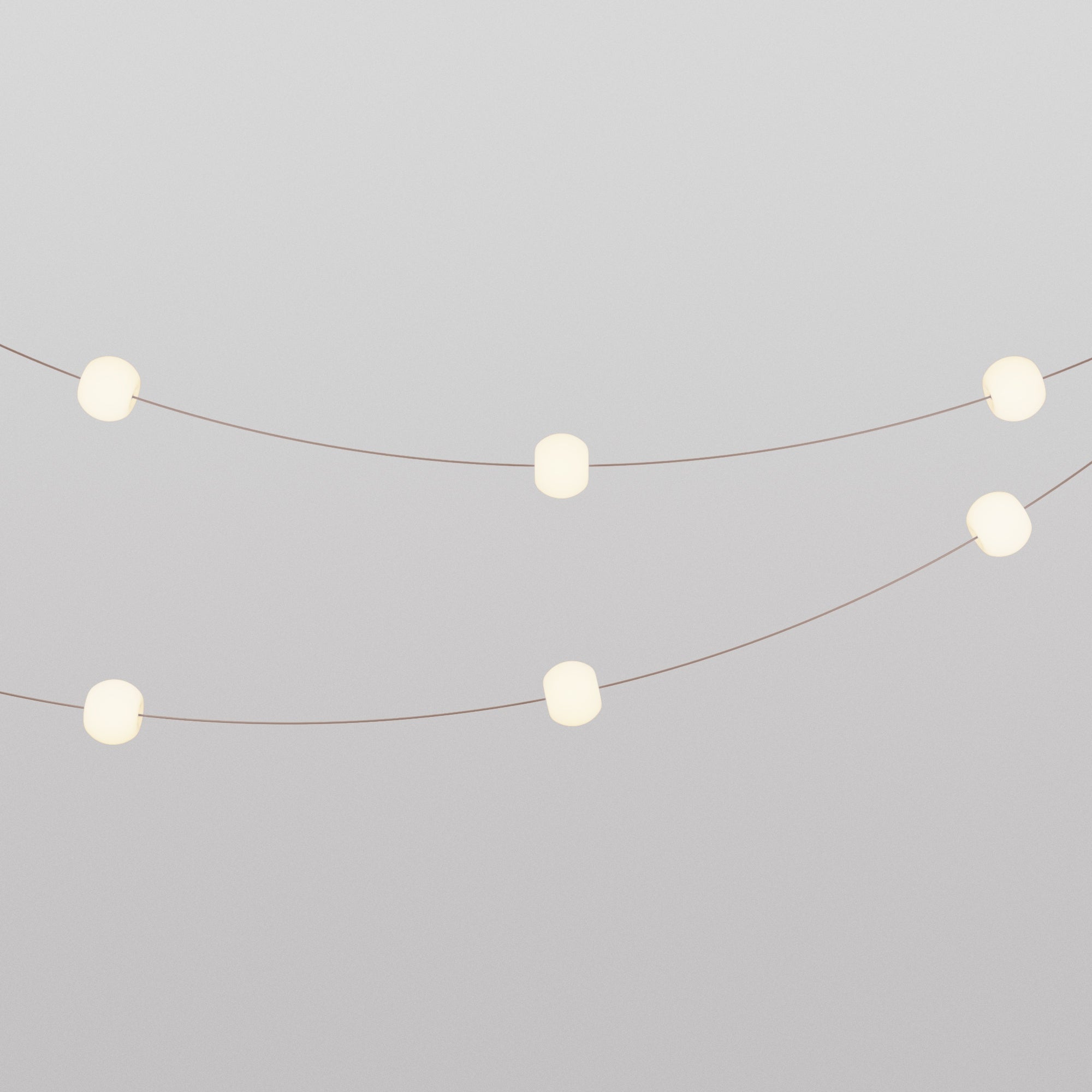 Catena luminosa 6 punti luce da esterno IP67 Desert Brown - Marina6 Cherry 140 cm