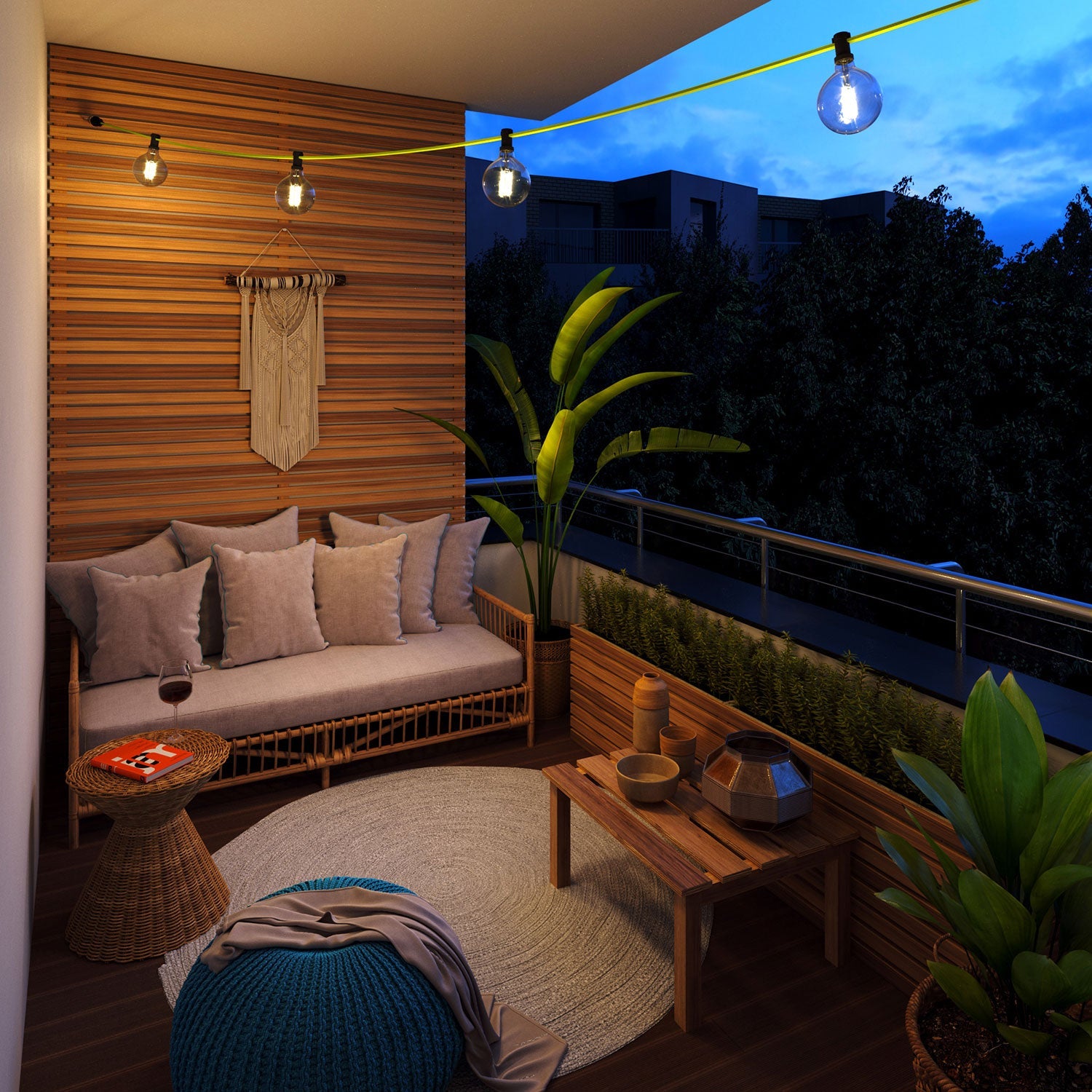 Catenaria Sistema Lumet da 12,5 m con cavo tessile CF10, 10 portalampada, gancio e spina neri