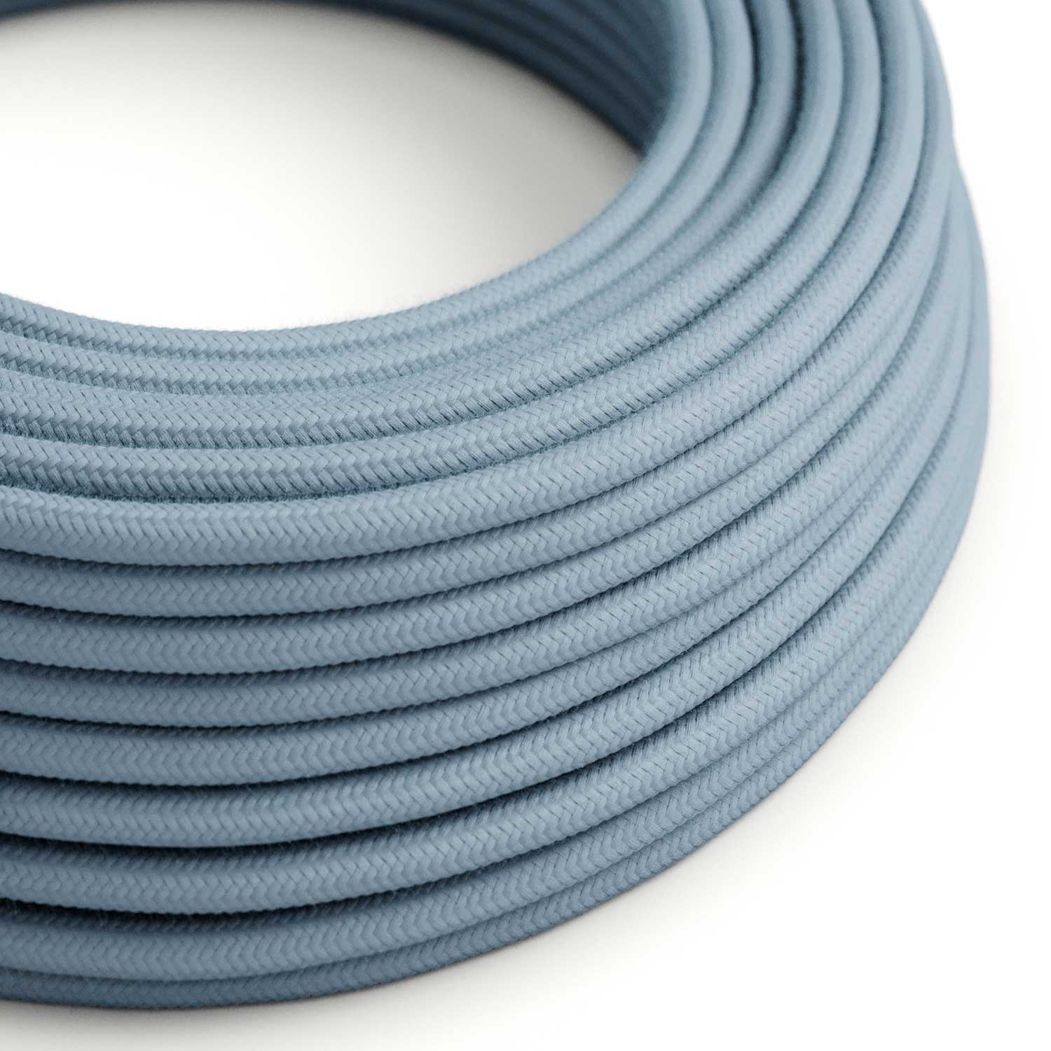 Cavo colorato per illuminazione in cotone Blu Oceano - L'Originale Creative Cables, per progetti di illuminazione - RC53