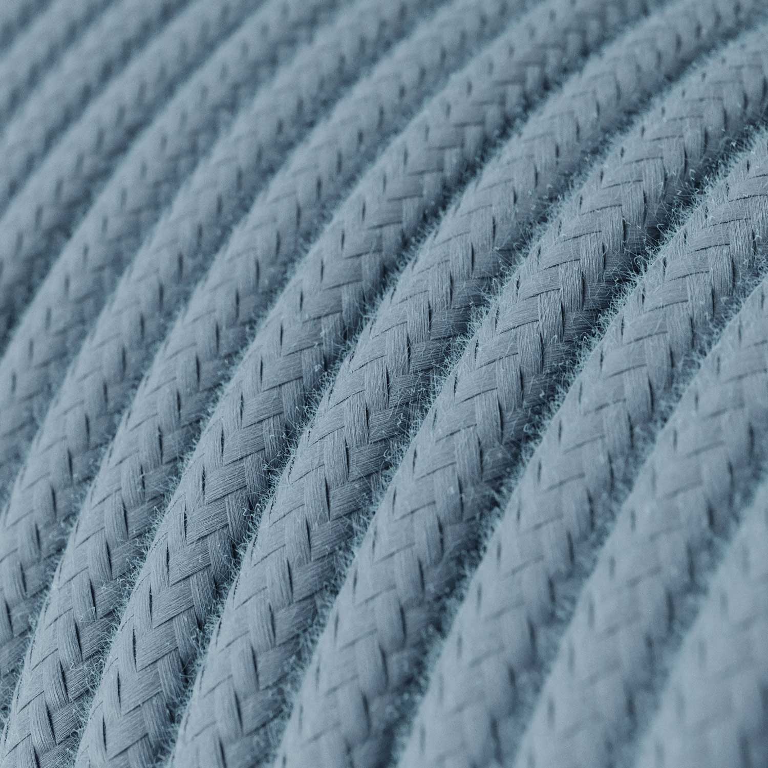 Cavo colorato per illuminazione in cotone Blu Oceano - L'Originale Creative Cables, per progetti di illuminazione - RC53