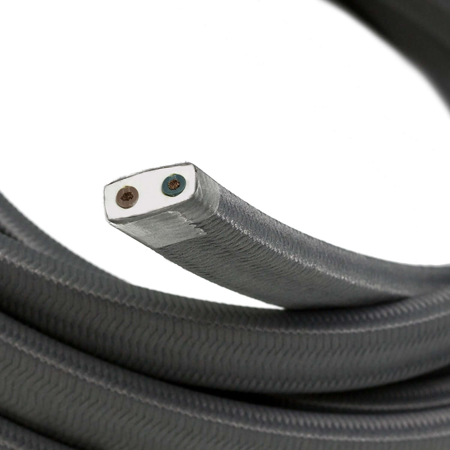 Cavo elettrico per catenaria rivestito in tessuto Grigio CM03