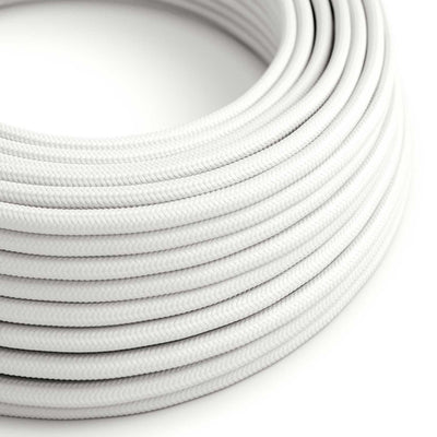 Textilsladd UV-beständig för utomhusbruk, rund, klädd i vit textil SM01 – kompatibel med Eiva Outdoor IP65