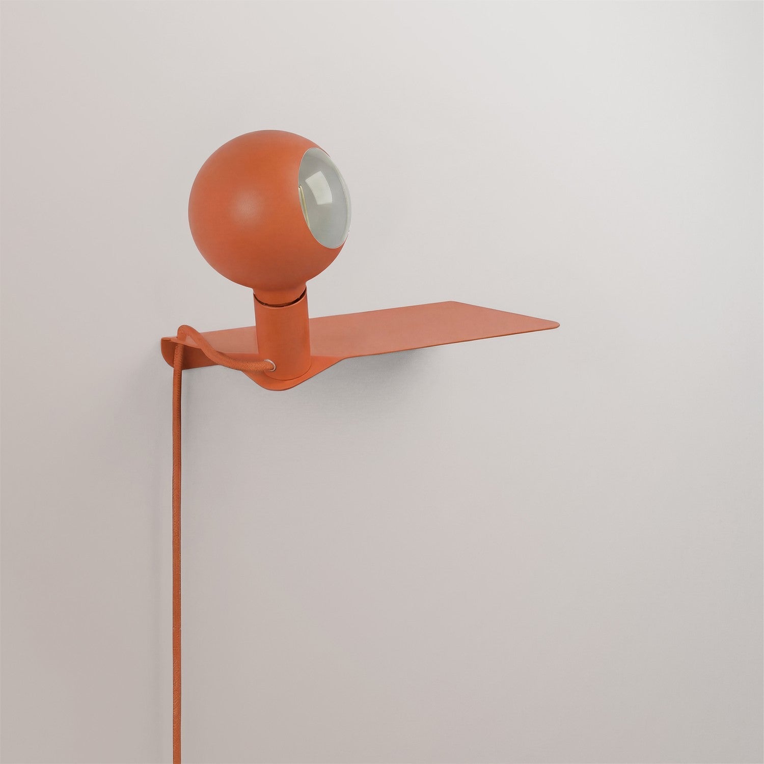 Combo Camo - Lampada con mensola e spina UK - Arancione