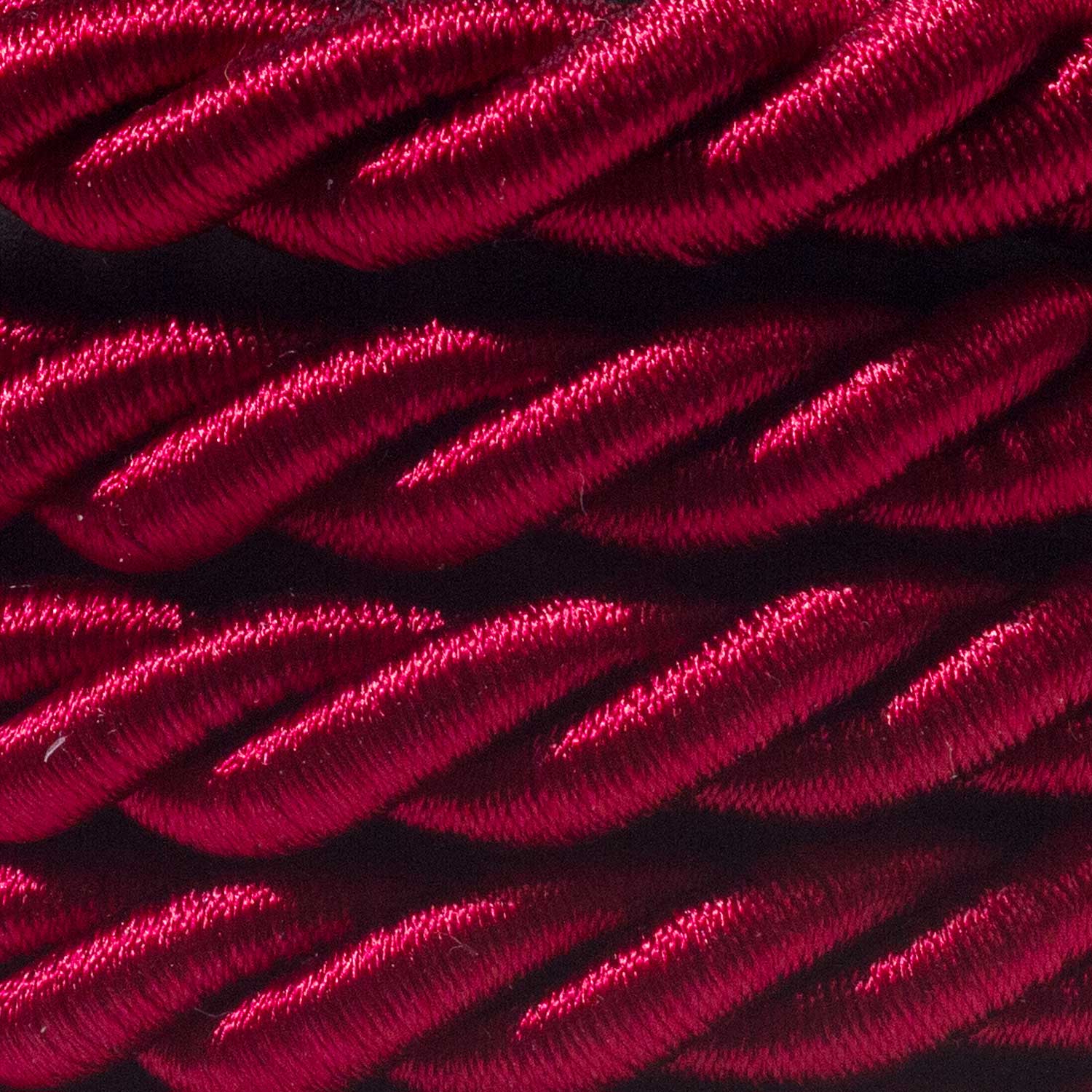 Cordone elettrico 3x0,75 rivestito in tessuto bordeaux scuro lucido