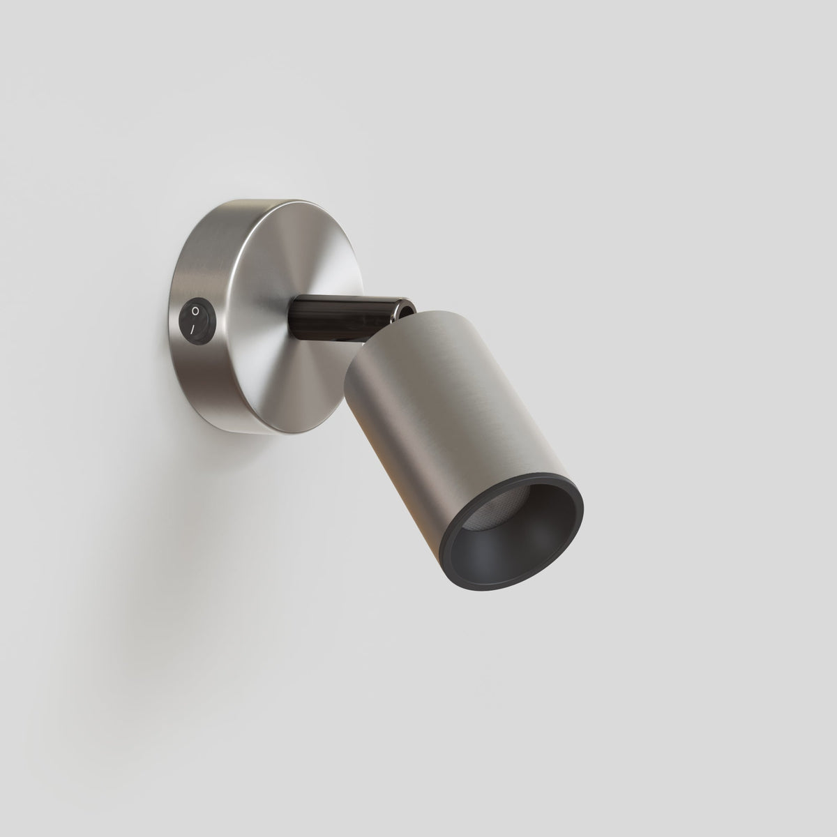 Faretto GU10 orientabile da parete o soffitto Bispot - Titanio satinato / Nero - Creative Cables