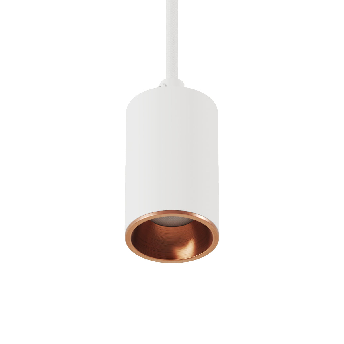 Faretto GU10 Spotlight LED Bispot - Bianco opaco / Rame satinato - Creative Cables