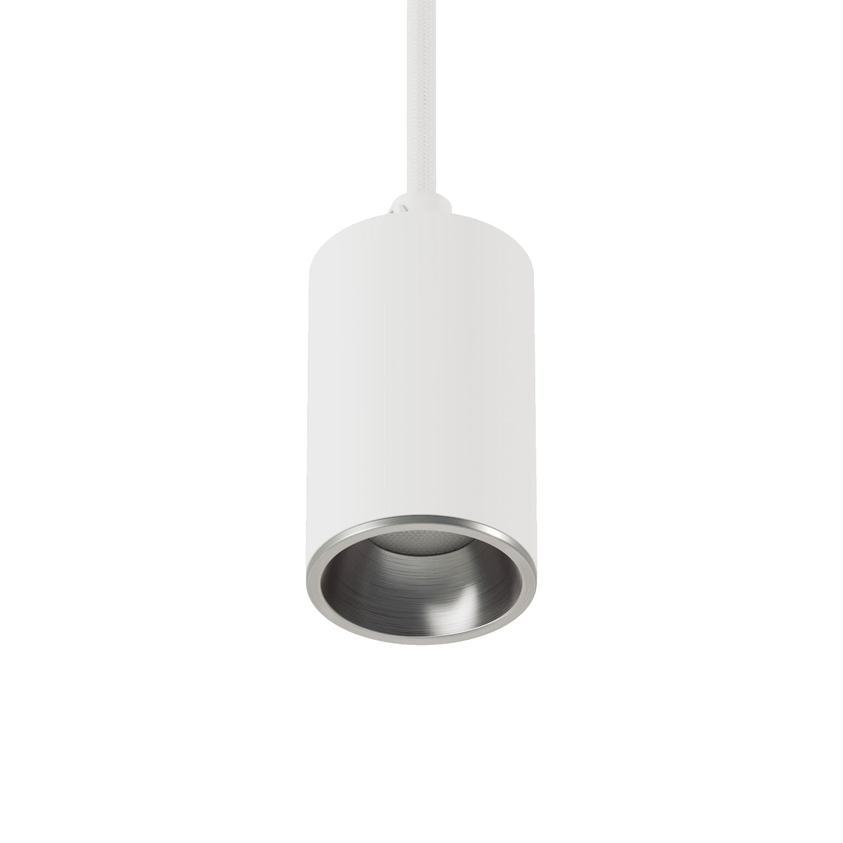 Faretto GU10 Spotlight LED Bispot - Bianco opaco / Titanio satinato