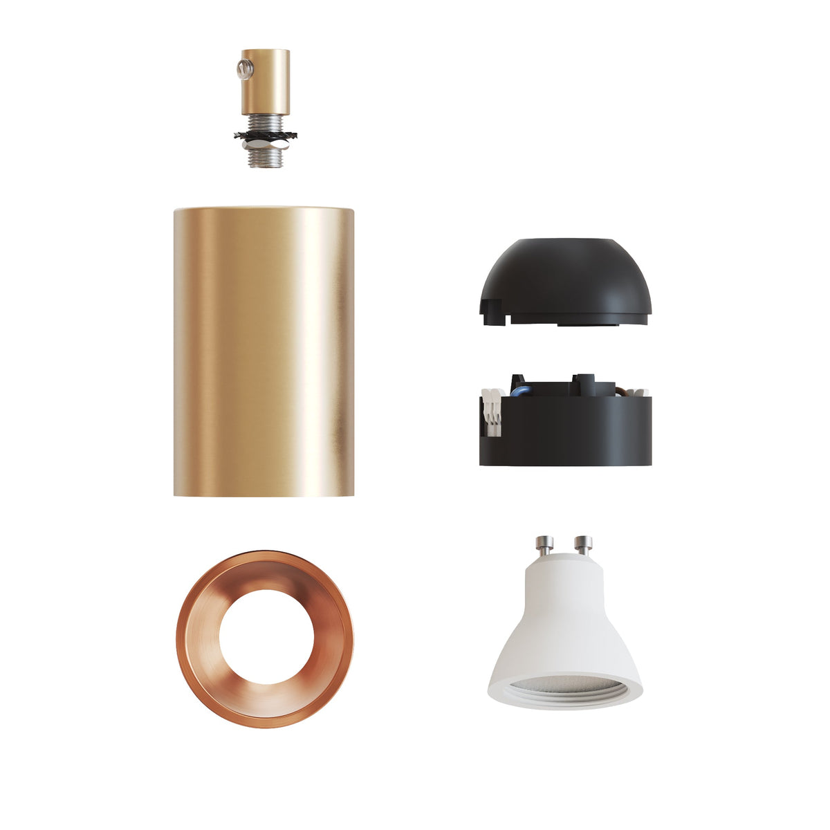 Faretto GU10 Spotlight LED Bispot - Bronzo satinato / Rame satinato