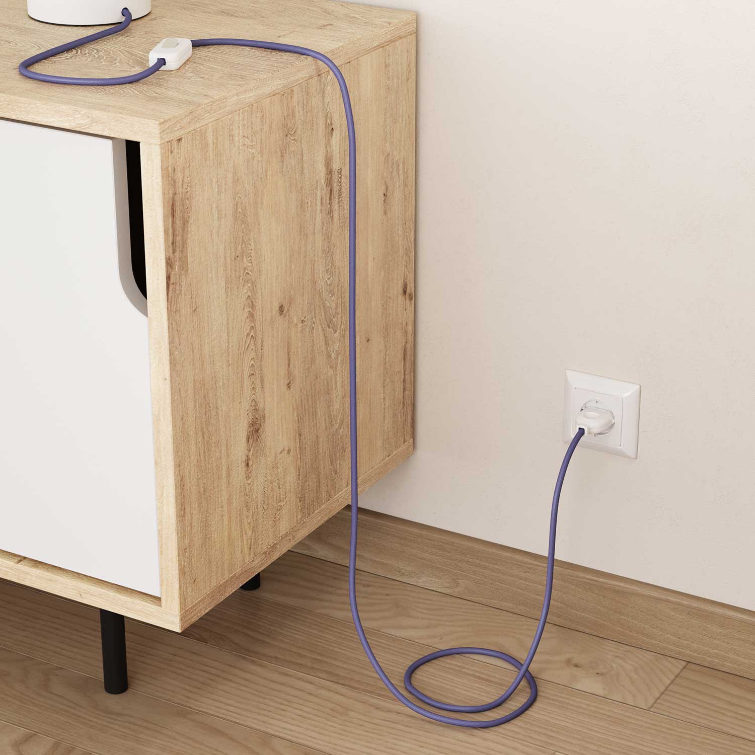 Filo elettrico color Lavanda lucido - L'Originale Creative Cables, per lampade di design - RM07