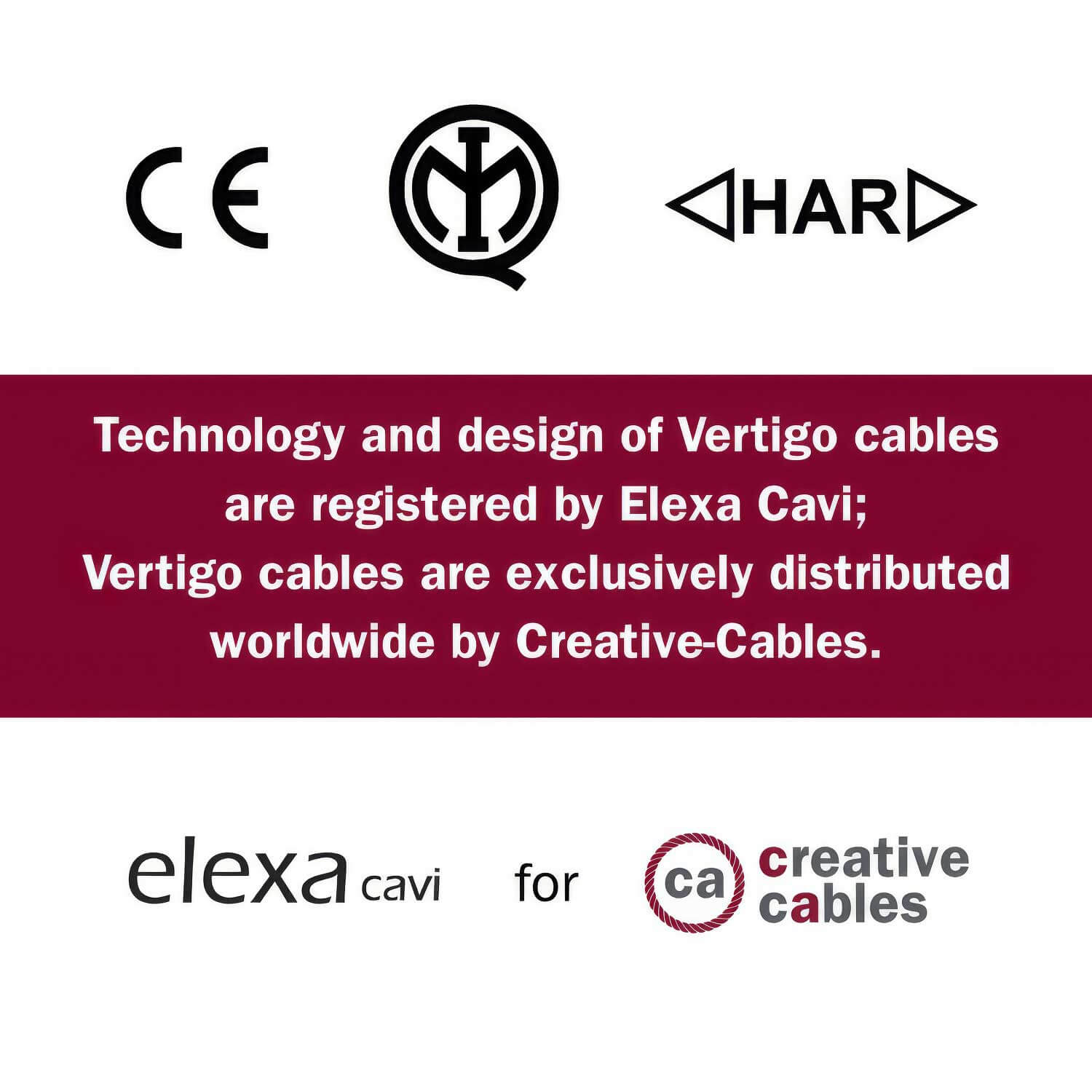 Filo elettrico in tessuto Optical Nero e Grigio Vertigo - L'Originale Creative Cables, per lampade personalizzate - ERM67