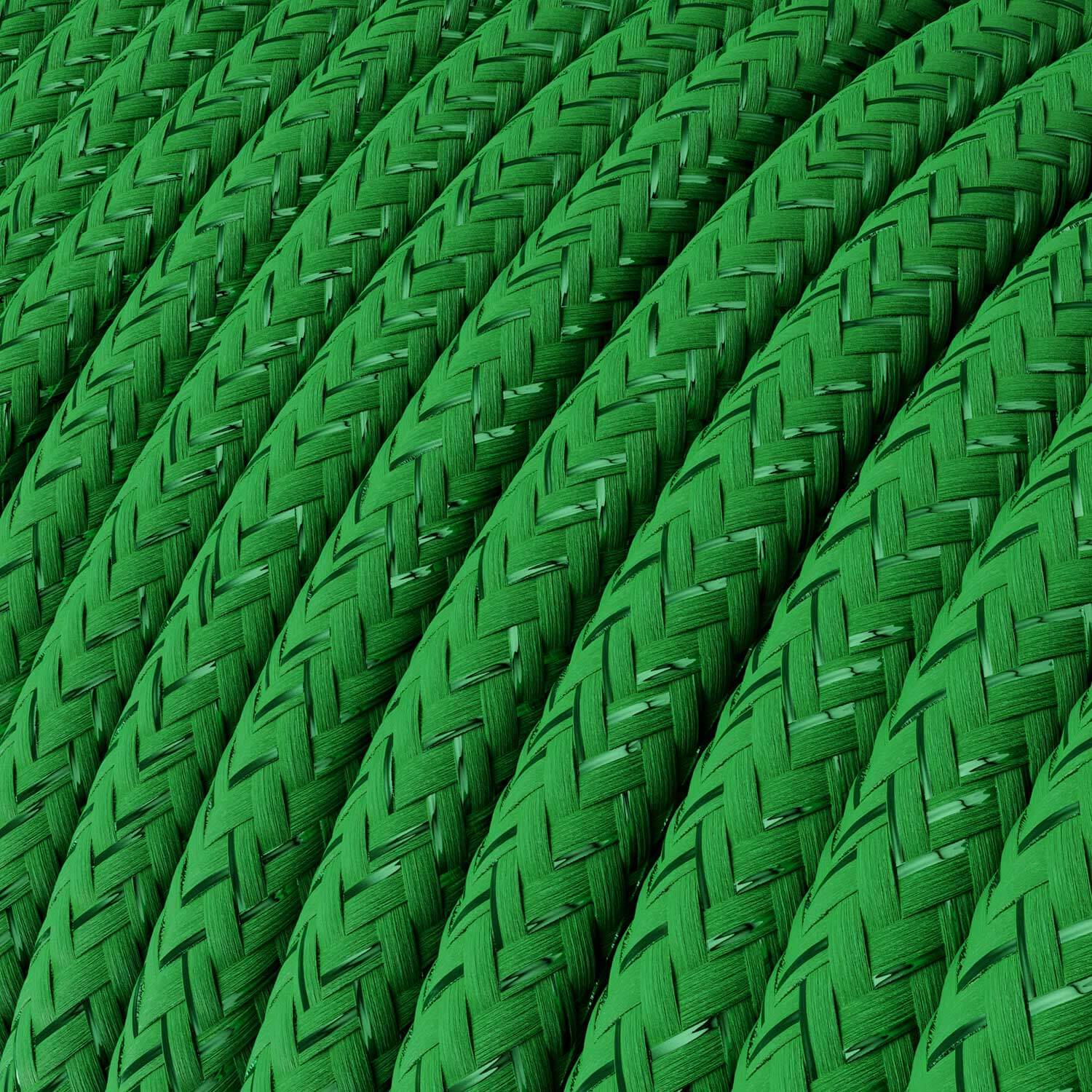 Filo elettrico in tessuto Verde Prato lucido e glitterato - L'Originale Creative Cables, per lampade originali - RL06