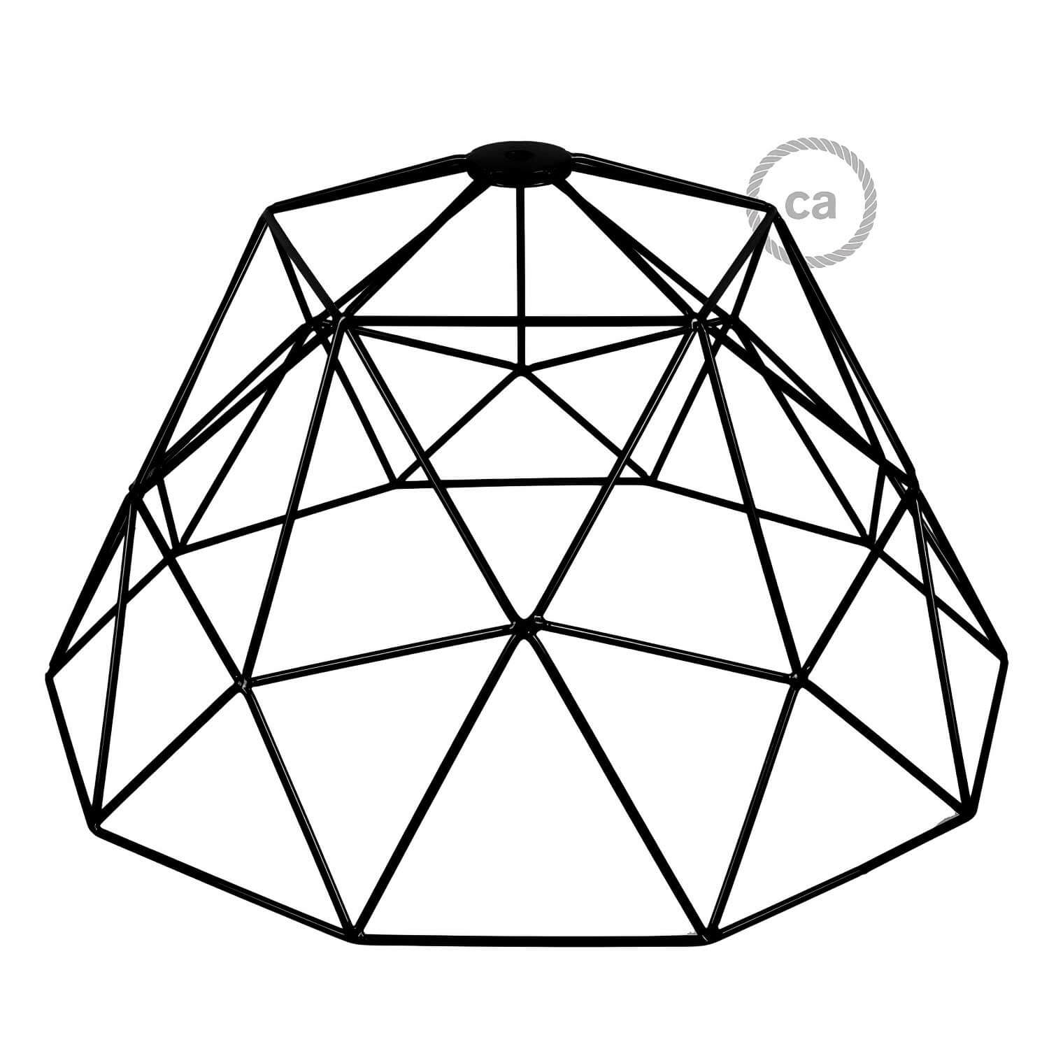 Gabbia XL paralume Dome in metallo con portalampada E27 - Nero