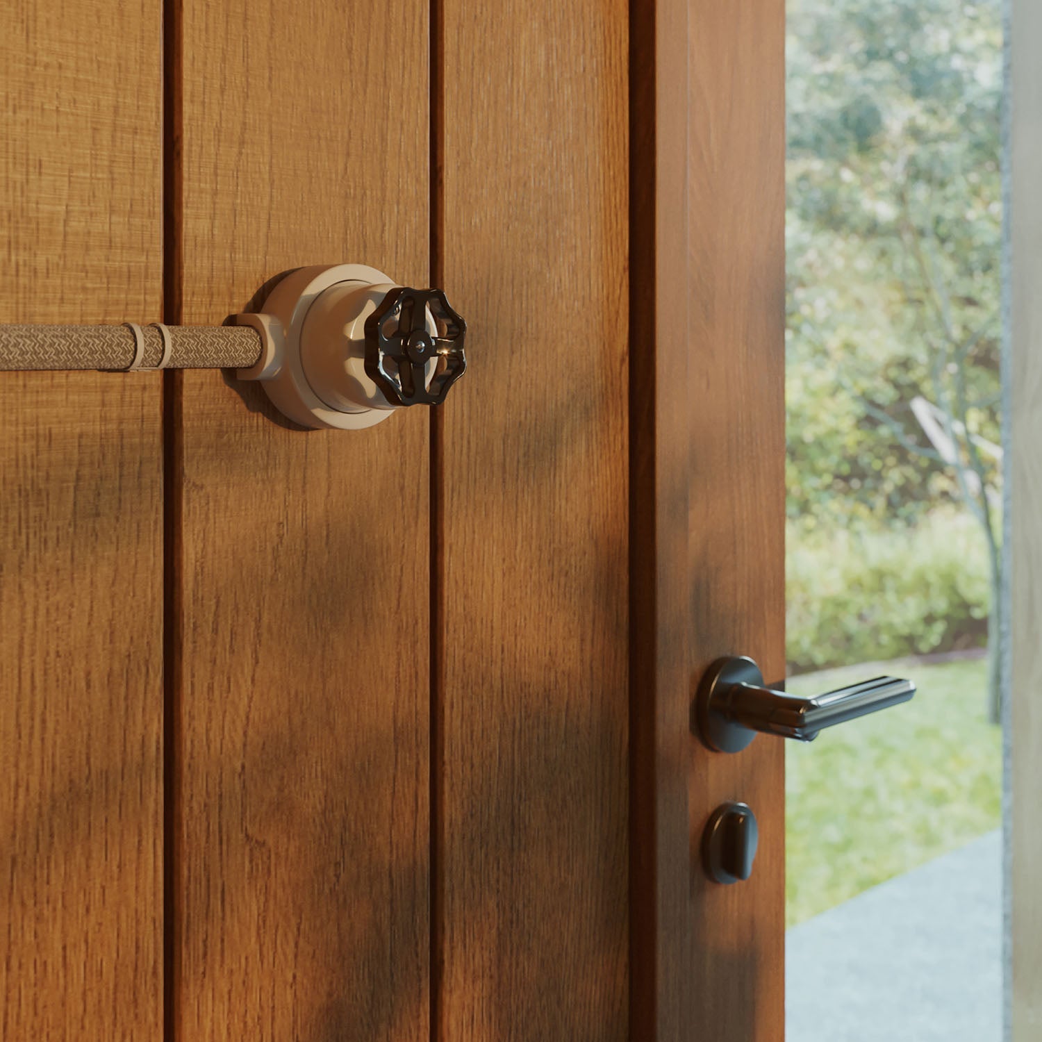 Kit interruttore/deviatore con manopola e base per Creative-Tubes in porcellana bianca Nero 1