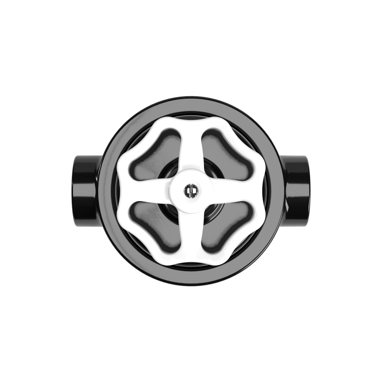 Kit interruttore/deviatore con manopola e base per Creative-Tubes in porcellana nera Bianco 2 in linea