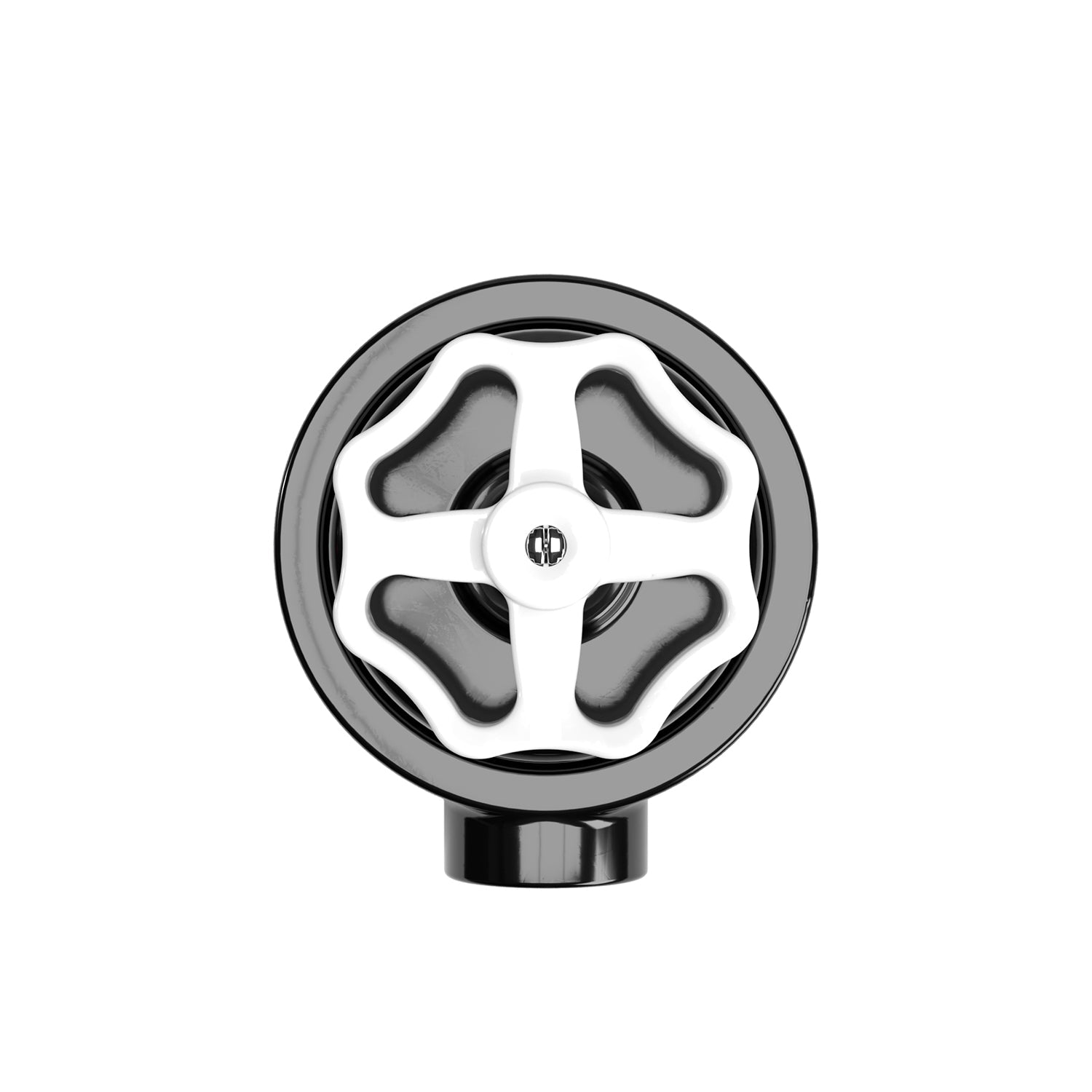 Kit interruttore/deviatore con manopola e base per Creative-Tubes in porcellana nera Bianco 1