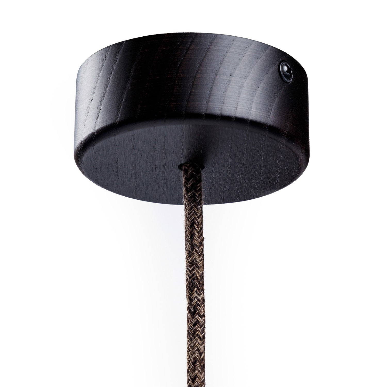 Kit Mini rosone cilindrico in legno a 1 foro centrale - Effetto Wengé