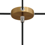 Kit Mini rosone cilindrico in metallo a 1 foro centrale e 4 fori laterali - Bronzo satinato Conico