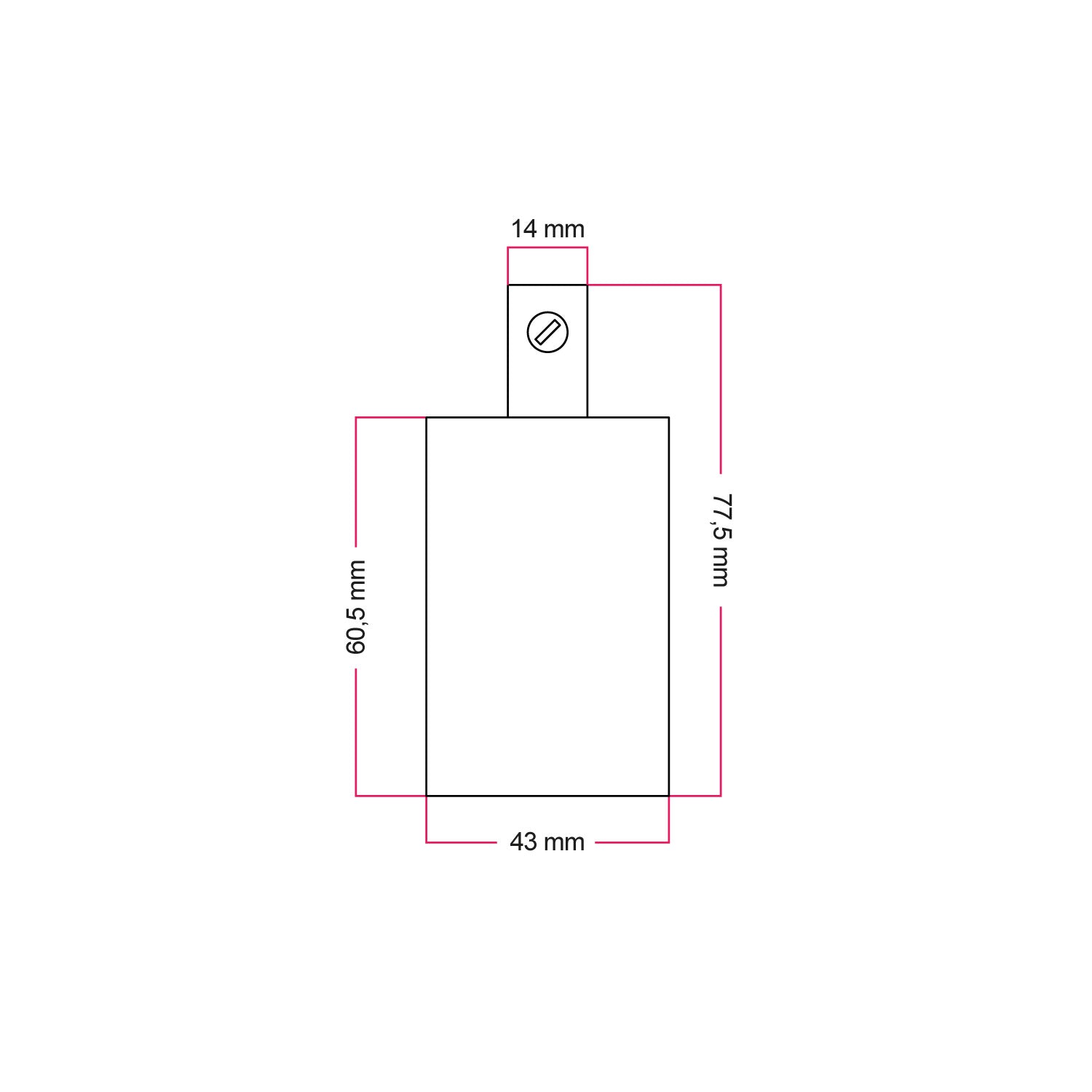 Kit portalampada E27 cilindrico in metallo - Rame satinato Cilindrico