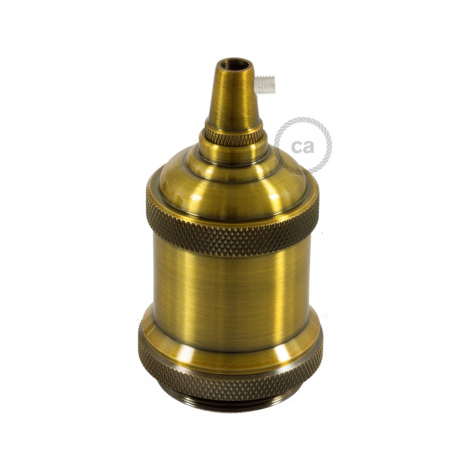 Kit portalampada E27 in alluminio vintage - Ottone