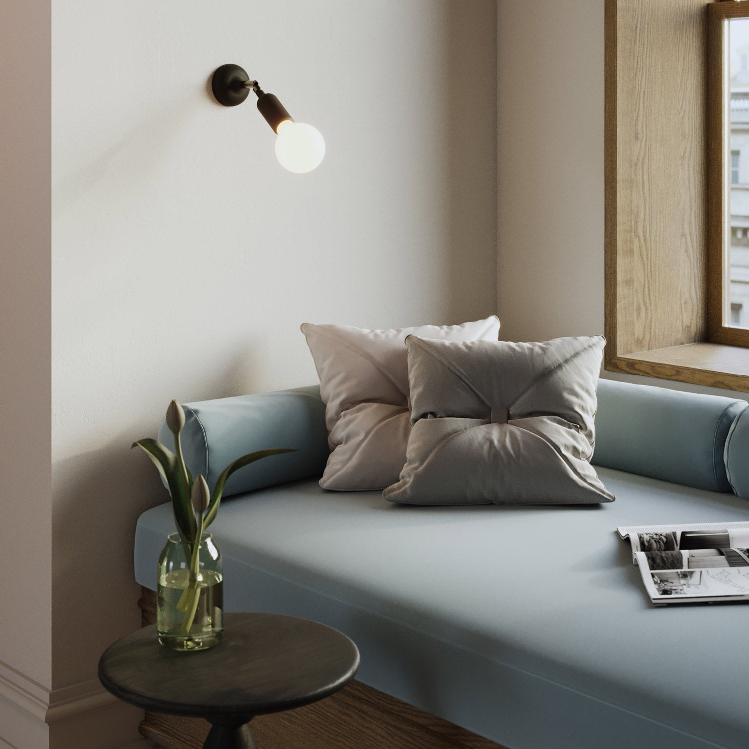 Kit portalampada E27 in silicone con interruttore e serracavo nascosti - Nero