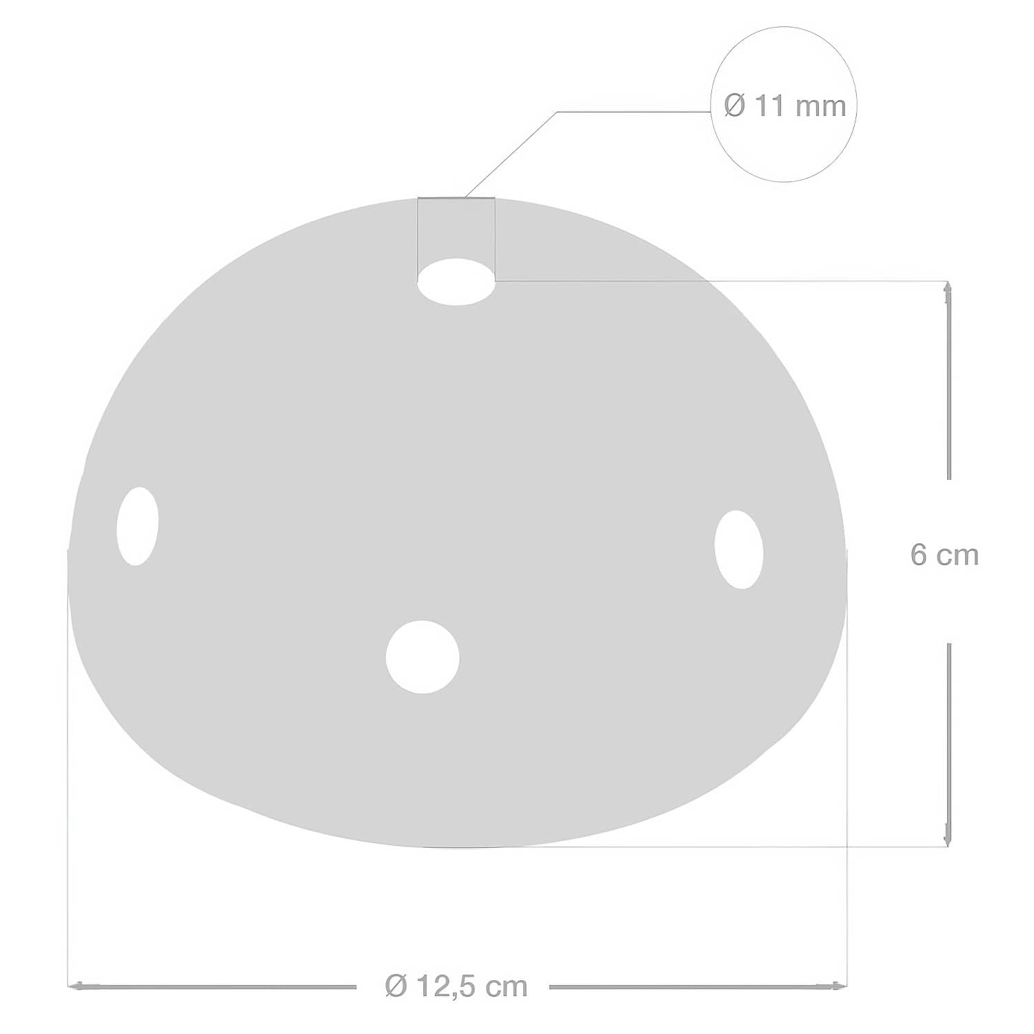 Kit rosone in ceramica a 6 fori - Blu