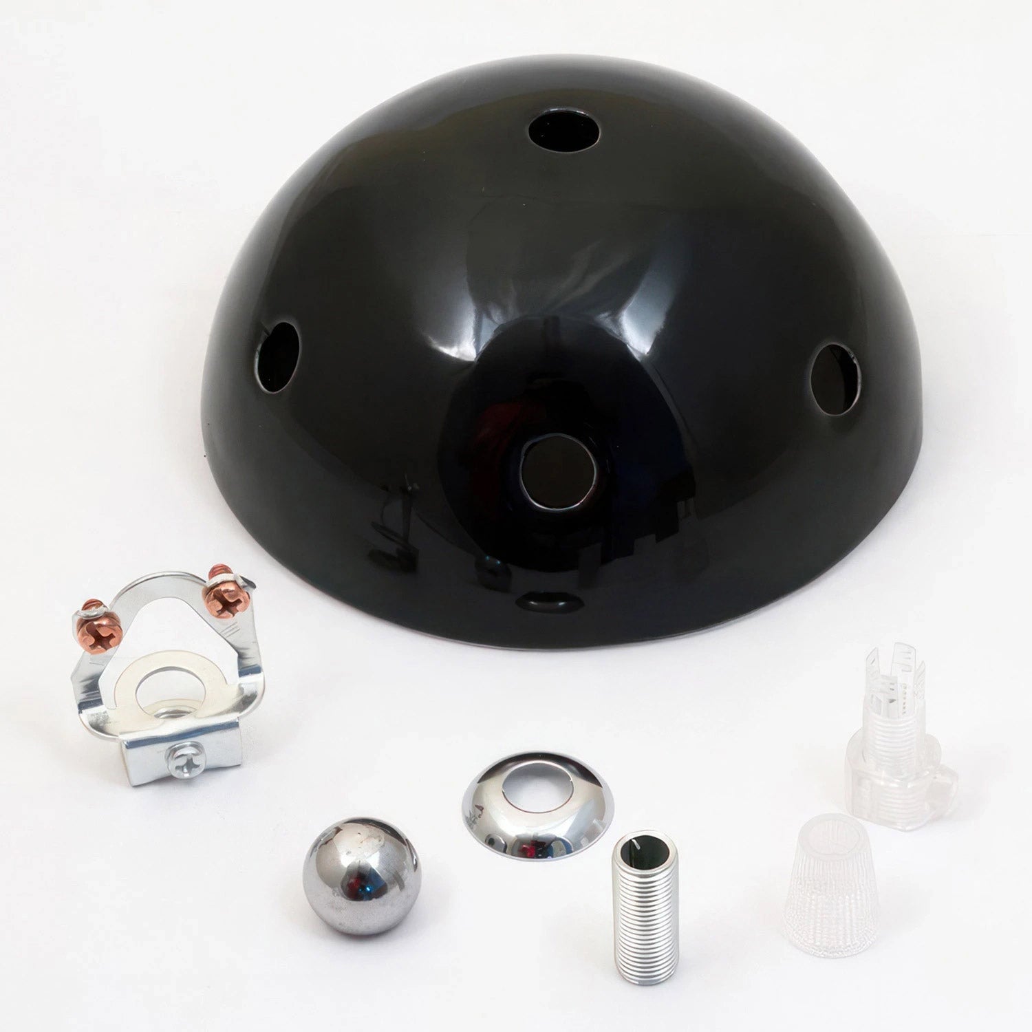 Kit rosone in ceramica a 6 fori - Nero