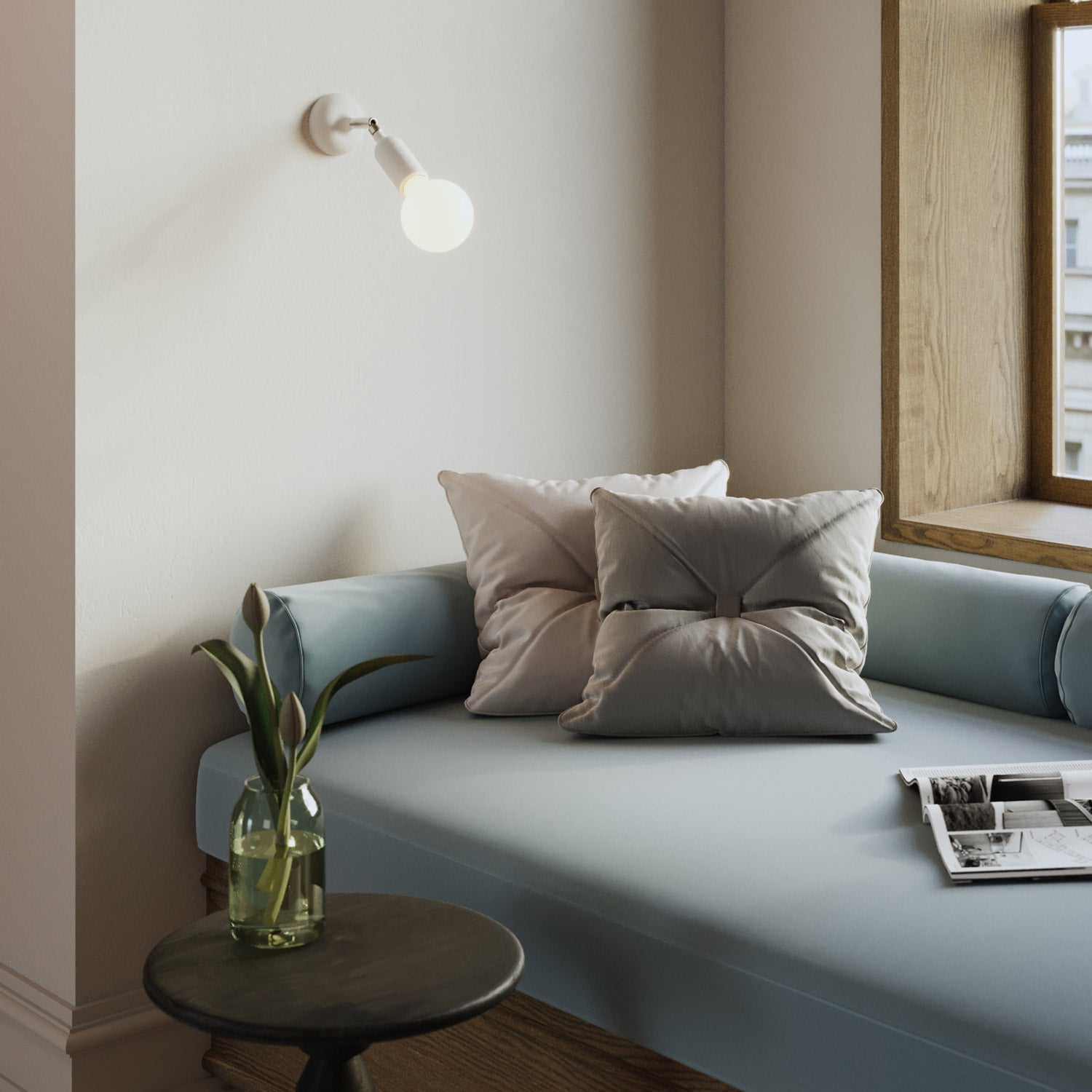 Kit rosone in silicone con foro centrale e predisposizione per foro laterale - Bianco