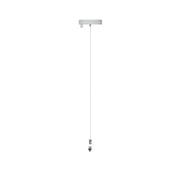 Kit Rosone Ø 120 mm con sospensione in acciaio e bilanciatore millimetrico - Bianco Opaco