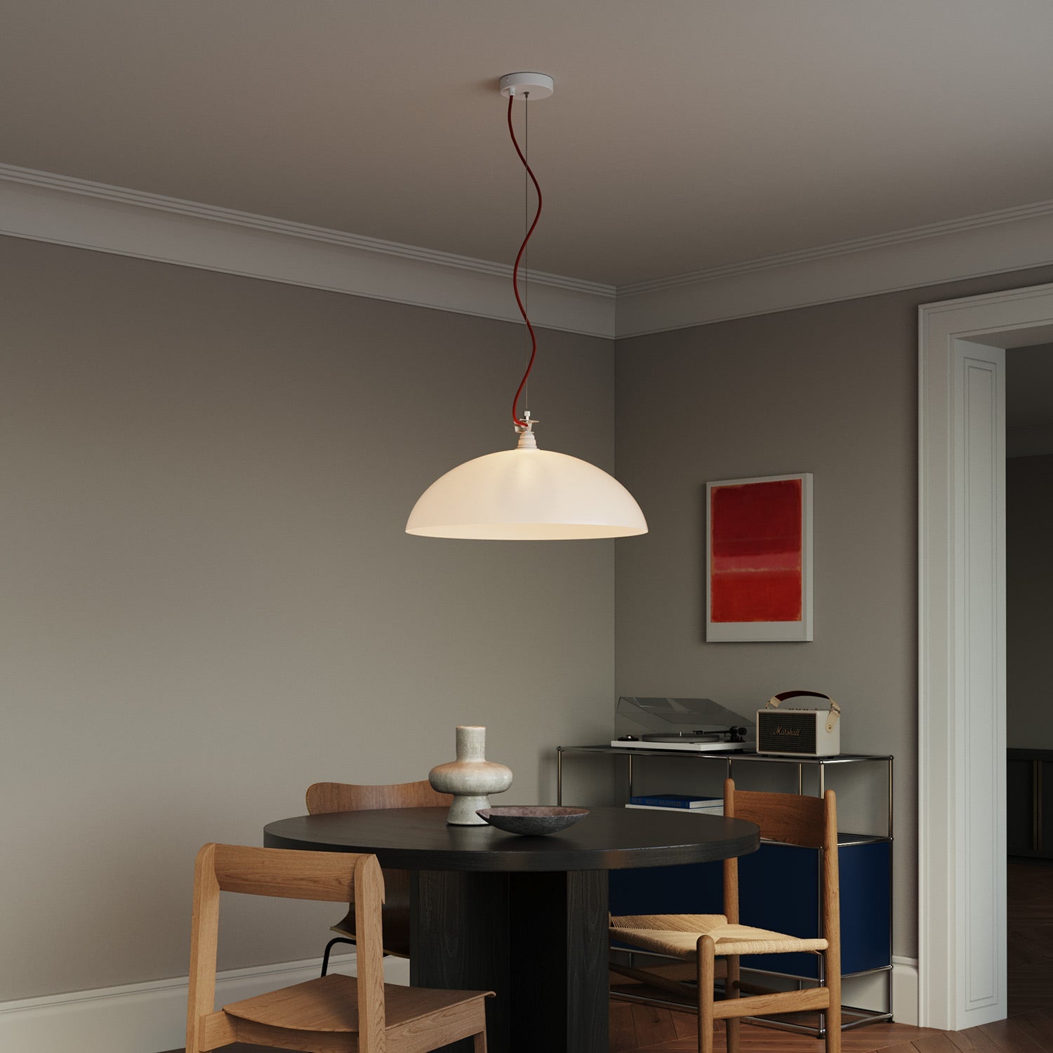 Kit sospensione professionale con tenditore per rosone, cavo in acciaio 3 m e bilanciatore millimetrico