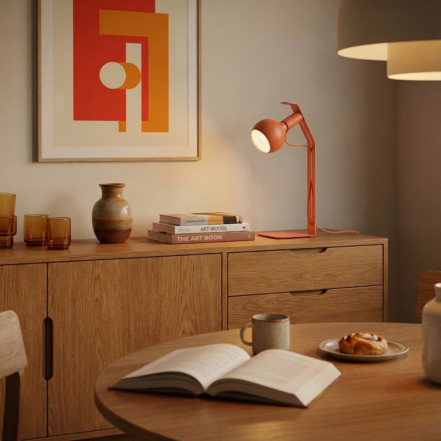 Koso Lucia - Lampada da tavolo con spina UK - Arancione