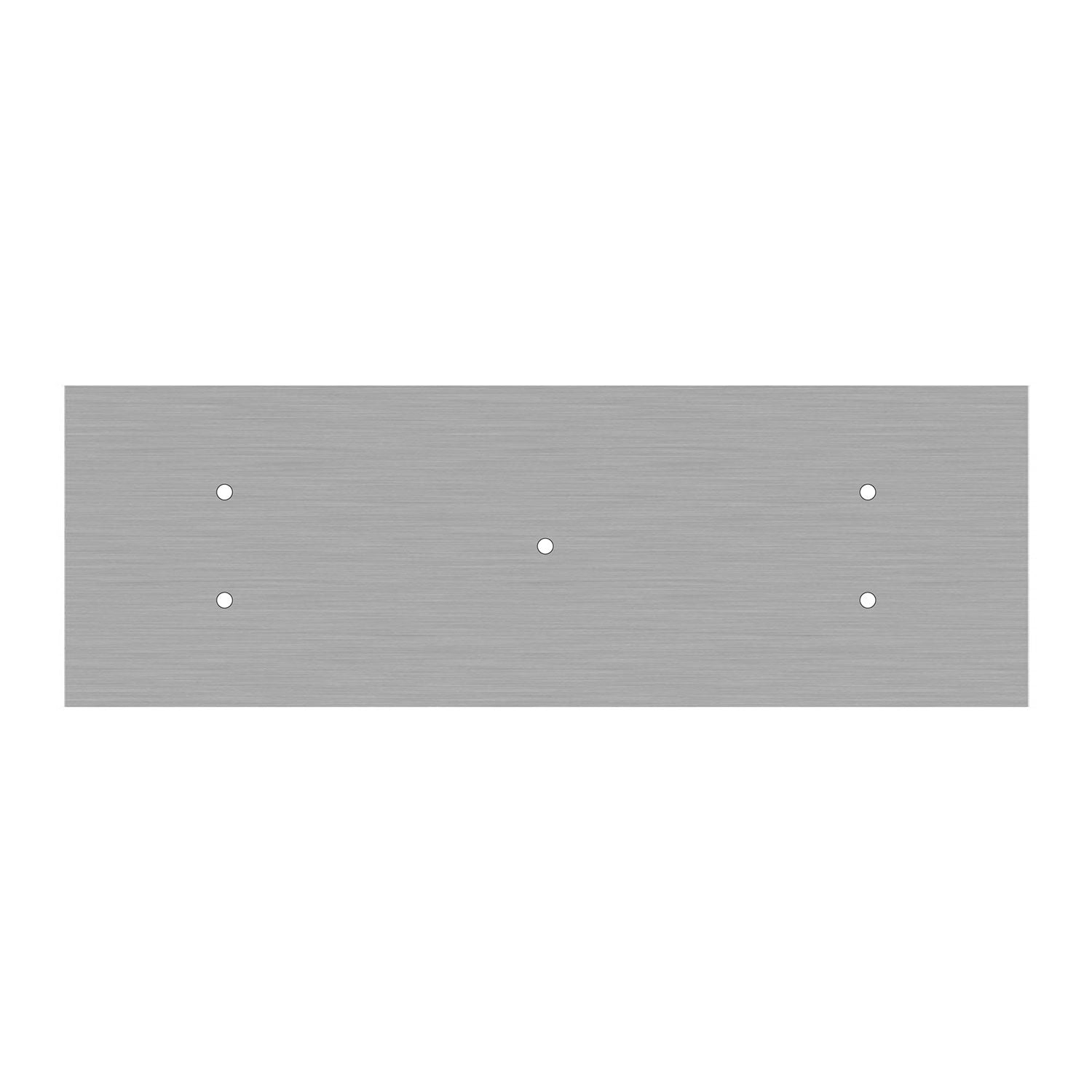 Lampada a sospensione a 5 cadute con XXL Rose-One rettangolare 675 mm con finiture in metallo - Acciaio satinato