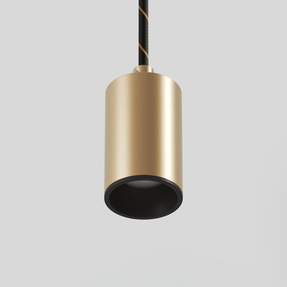 Lampada a sospensione con faretto GU10 Bispot per sistema a binario - Bronzo satinato / Nero Si Stucchi